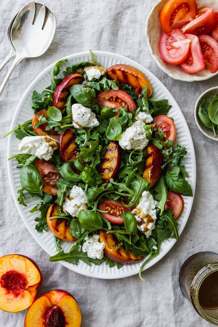 Grilled Nectarine Burrata Salad